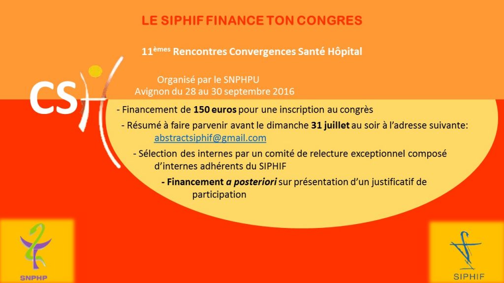 Financement SNPHPU-CSH 2016